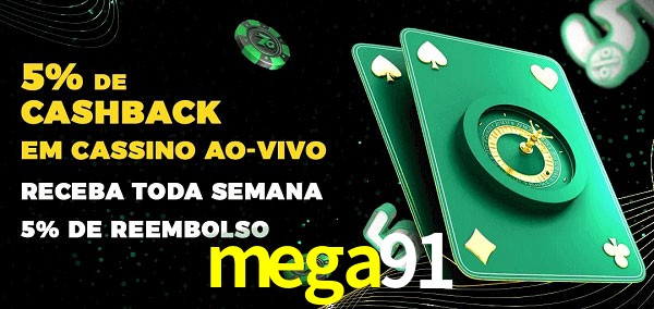 Promoções do cassino ao Vivo mega91
